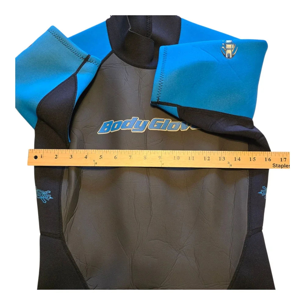 Body Glove Shorty Wetsuit Mens Size M/L Black Blue Neoprene 3/2mm - Picture 14 of 16